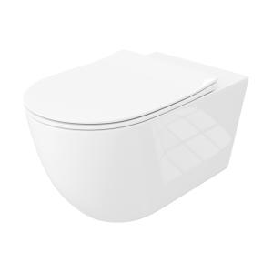Wand-WC Sinto Grande – großformatig, halboval, weiß, mit Slim-Sitz - Hauptbild