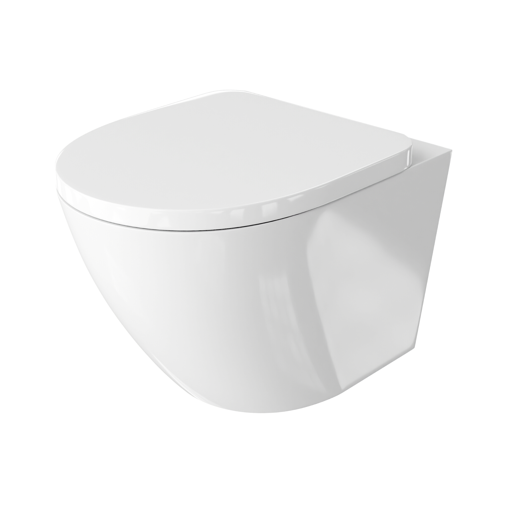 Wand-WC SOFI – randlos mit SoftClose-Sitz und Schnellabnahme, weiß
