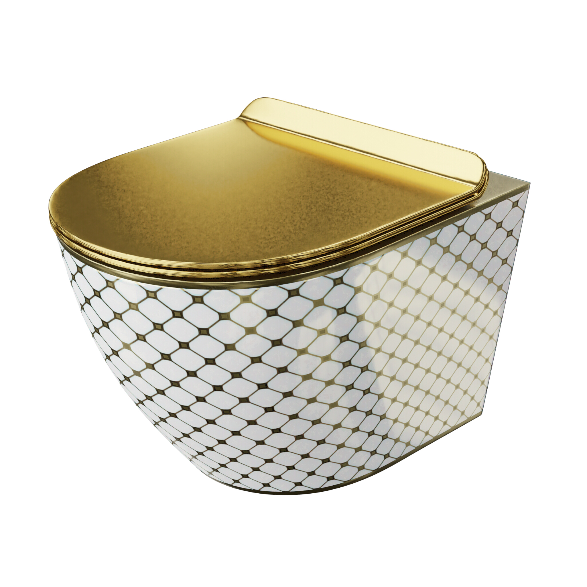 Wand-WC SOFI SLIM CHECKED GOLD