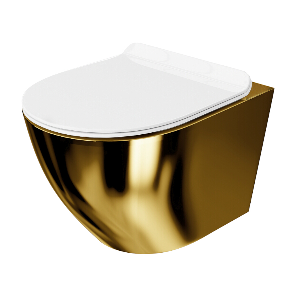 Hänge-WC Sofi Slim Gold/Weiß
