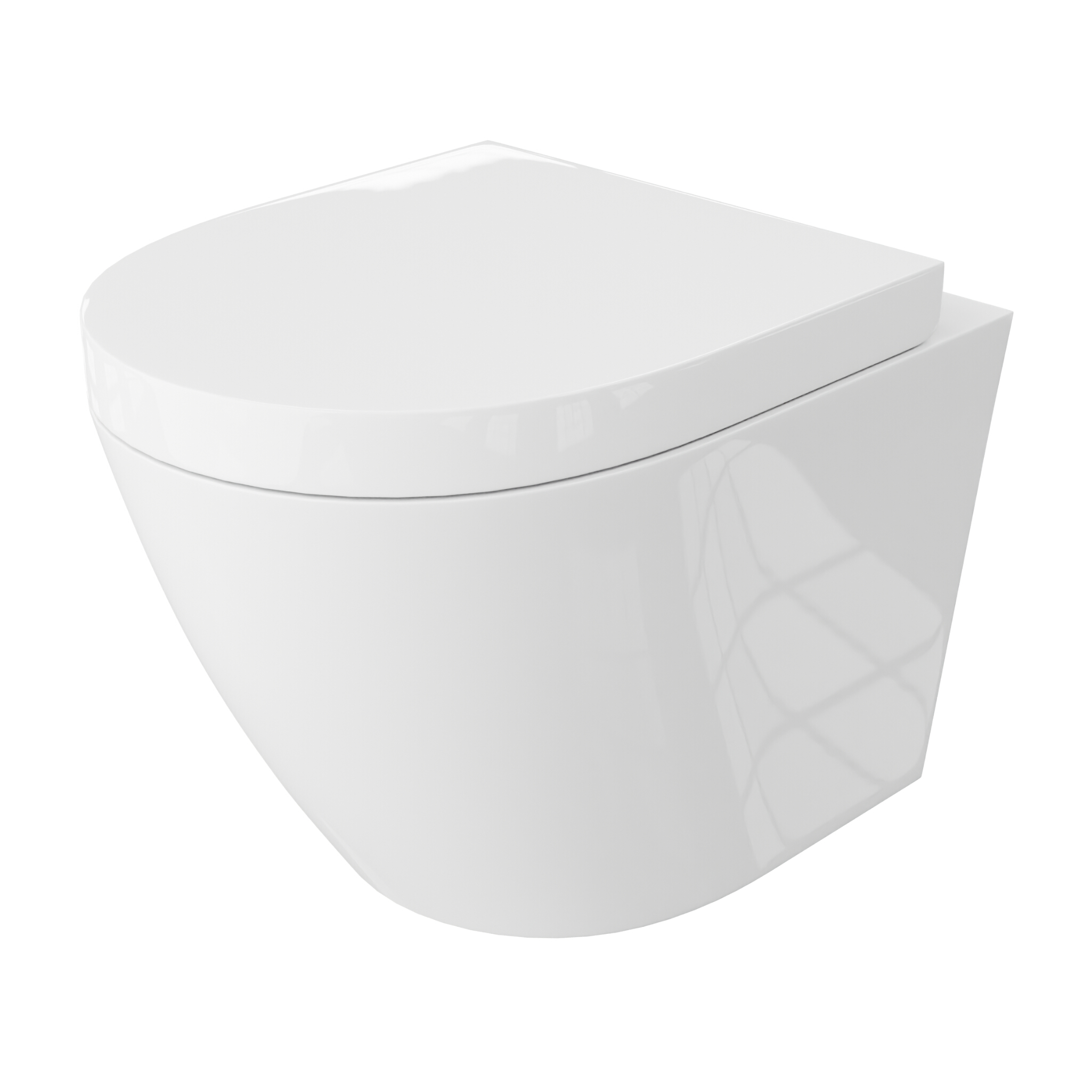 Wandhängendes WC SOGO – randlos mit Softclose-Duroplast-Sitz