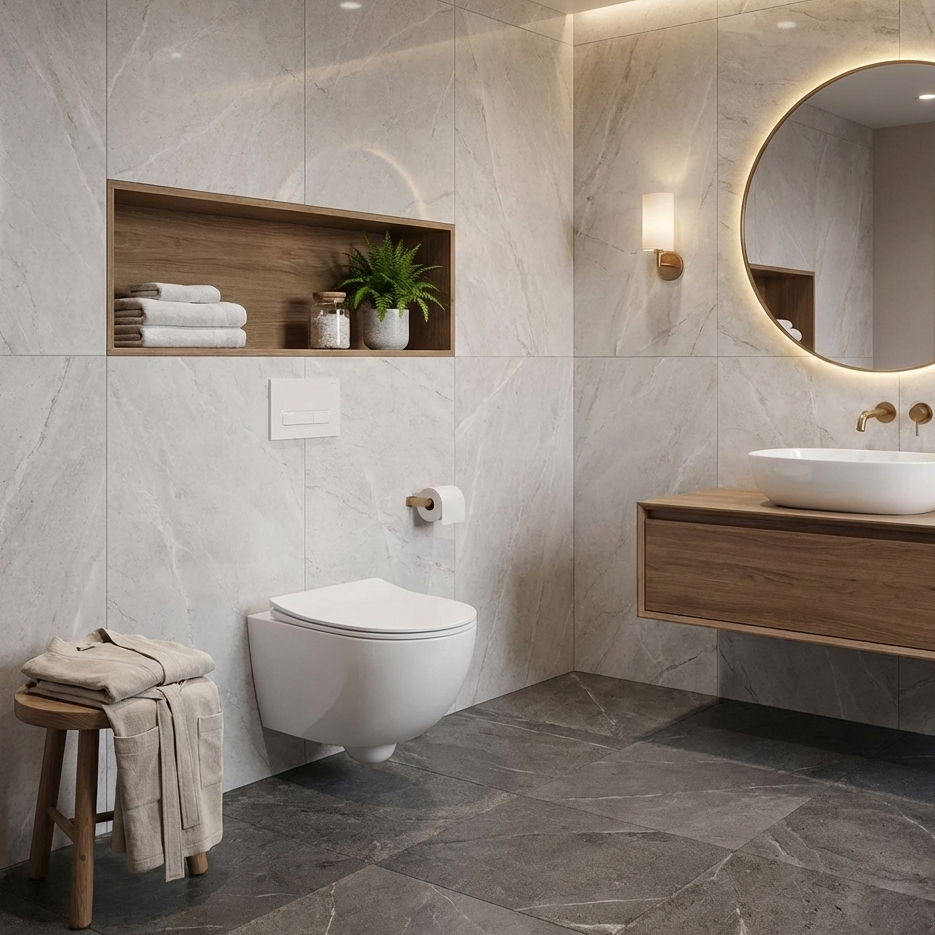 Wand-WC BRAVA &ndash; randloses Design mit Slim-Sitz und RIM+