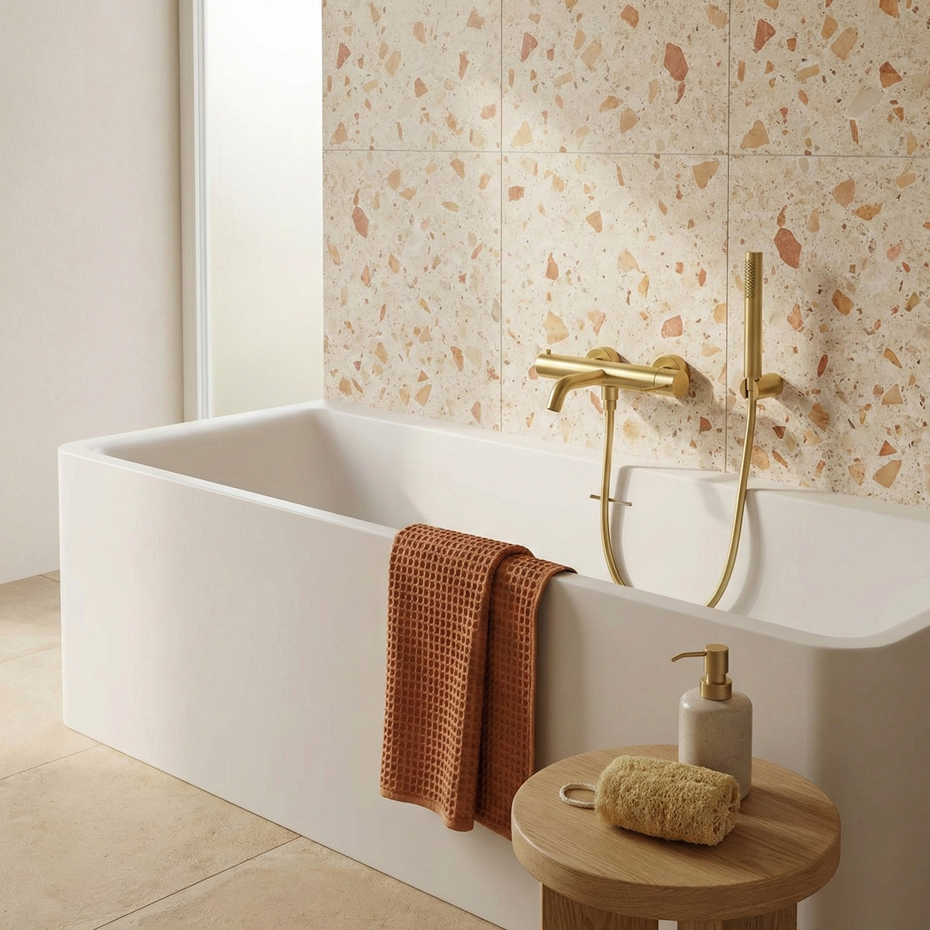 Wannen- und Duscharmatur Orion Brushed Gold