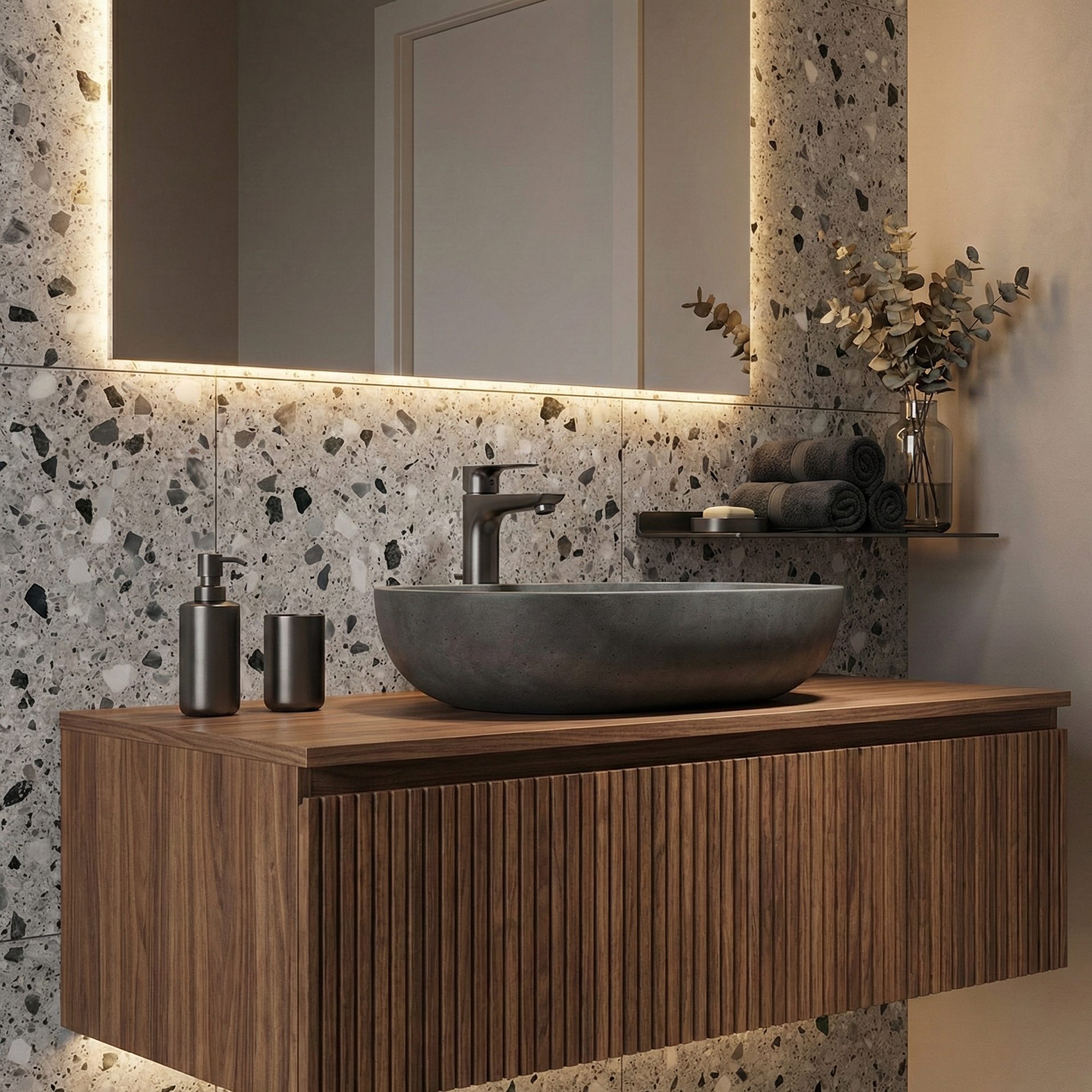 Waschtischarmatur Spark Gunmetal – Standarmatur in mattem Anthrazit