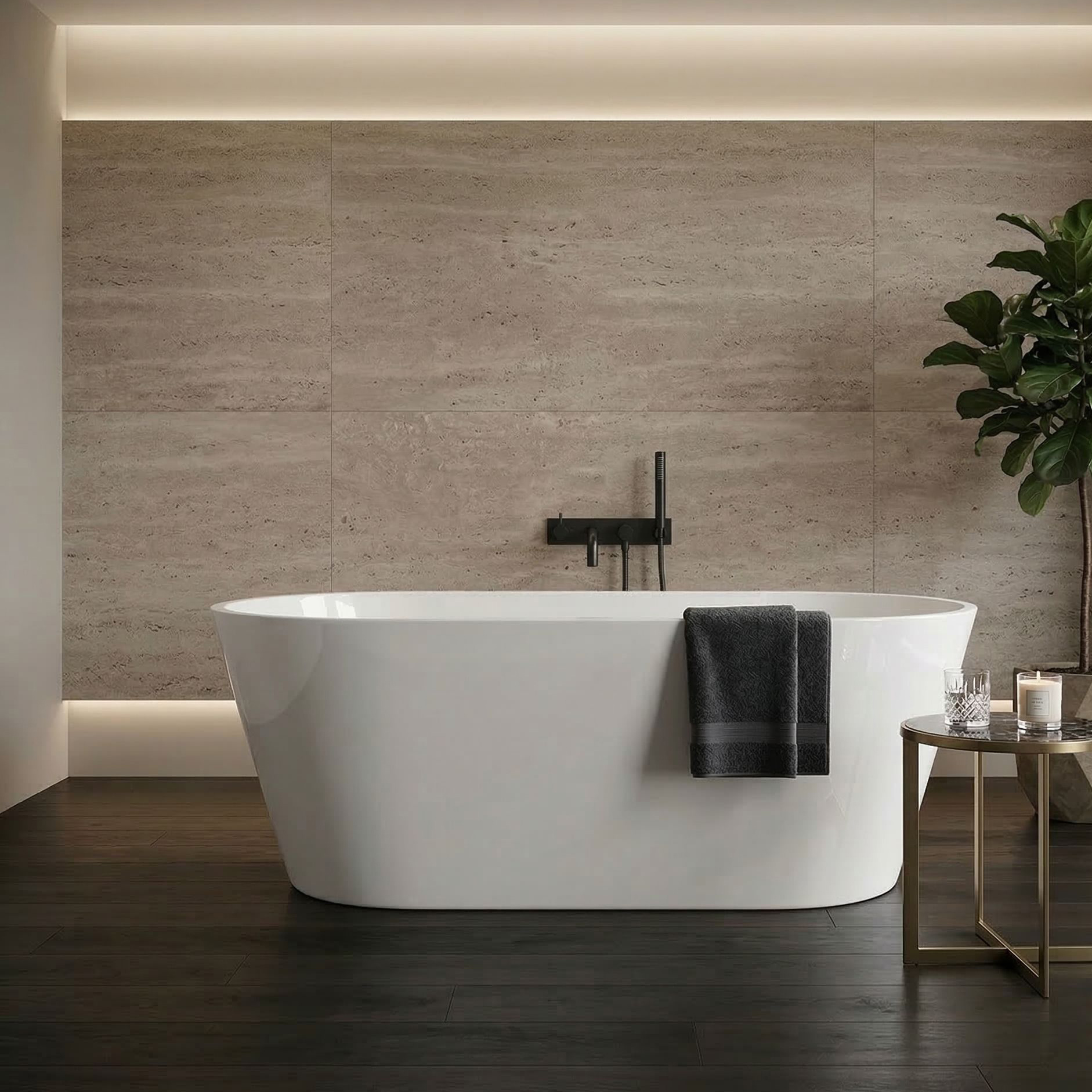Freistehende Badewanne Mijas 1600 – Zeitlose Form in modernem Design