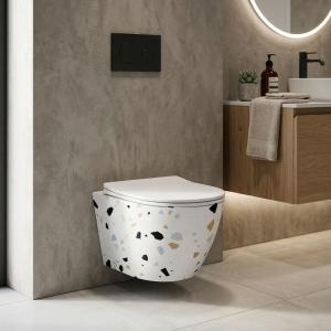 Hänge-WC Sofi Slim Stone 3.0 – farbige WC-Keramik mit Tornado-Spülung - Zusatzbild