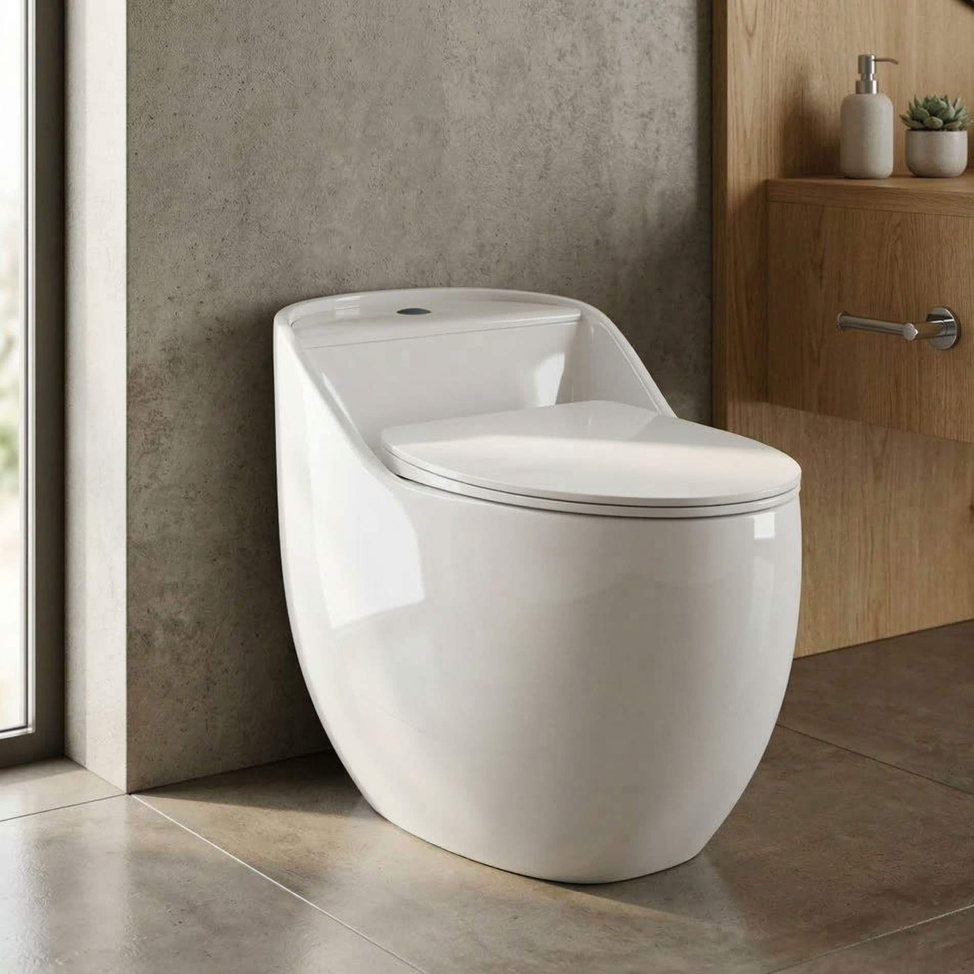SILIA RIM Kompakt-WC – spülrandlos, verdeckte Spültechnik, Softclose-Sitz