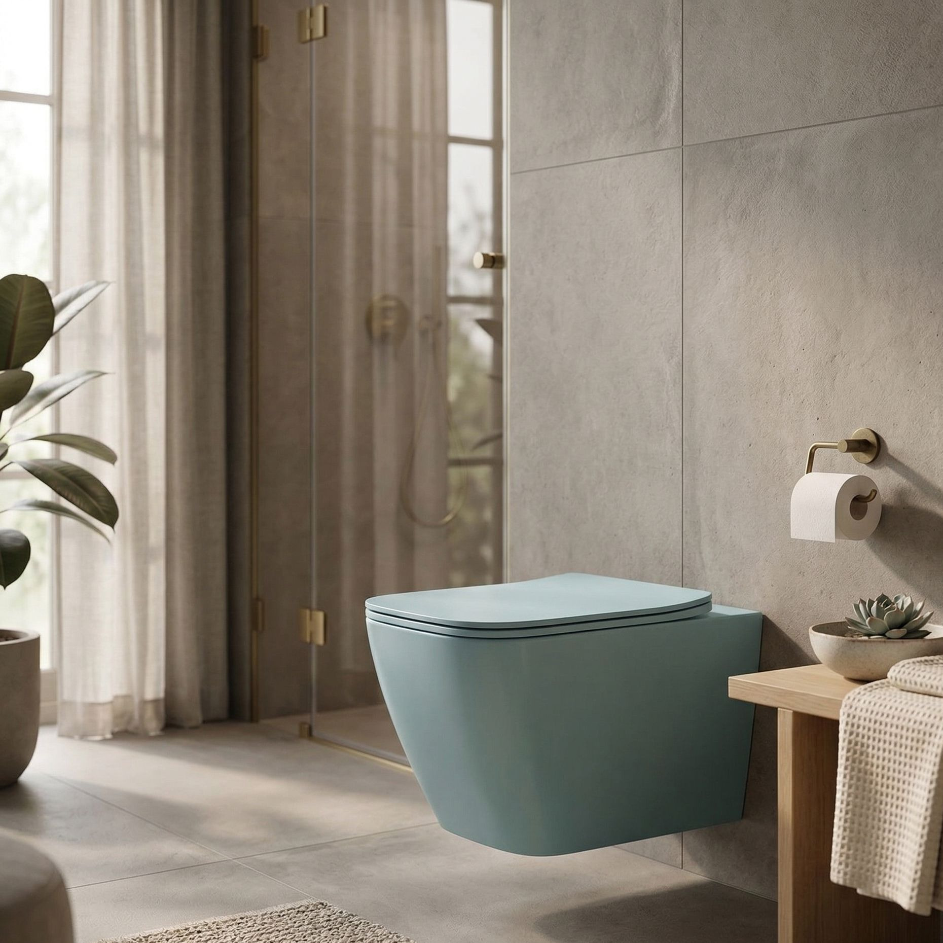 Onil Green Mint Hänge-WC – frischer Mintton für moderne Bäder