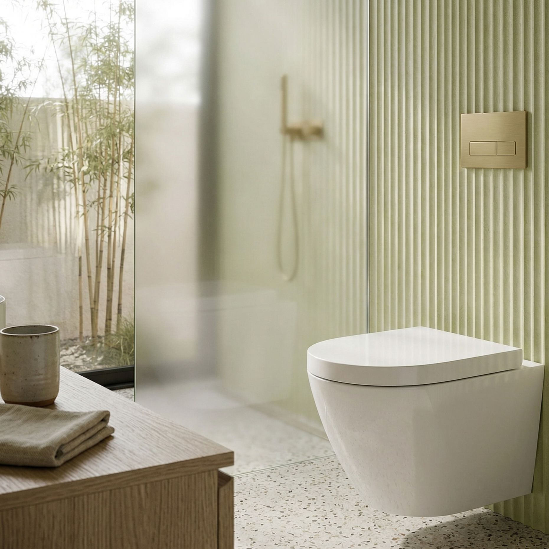 Wandhängendes WC SOGO – randlos mit Softclose-Duroplast-Sitz