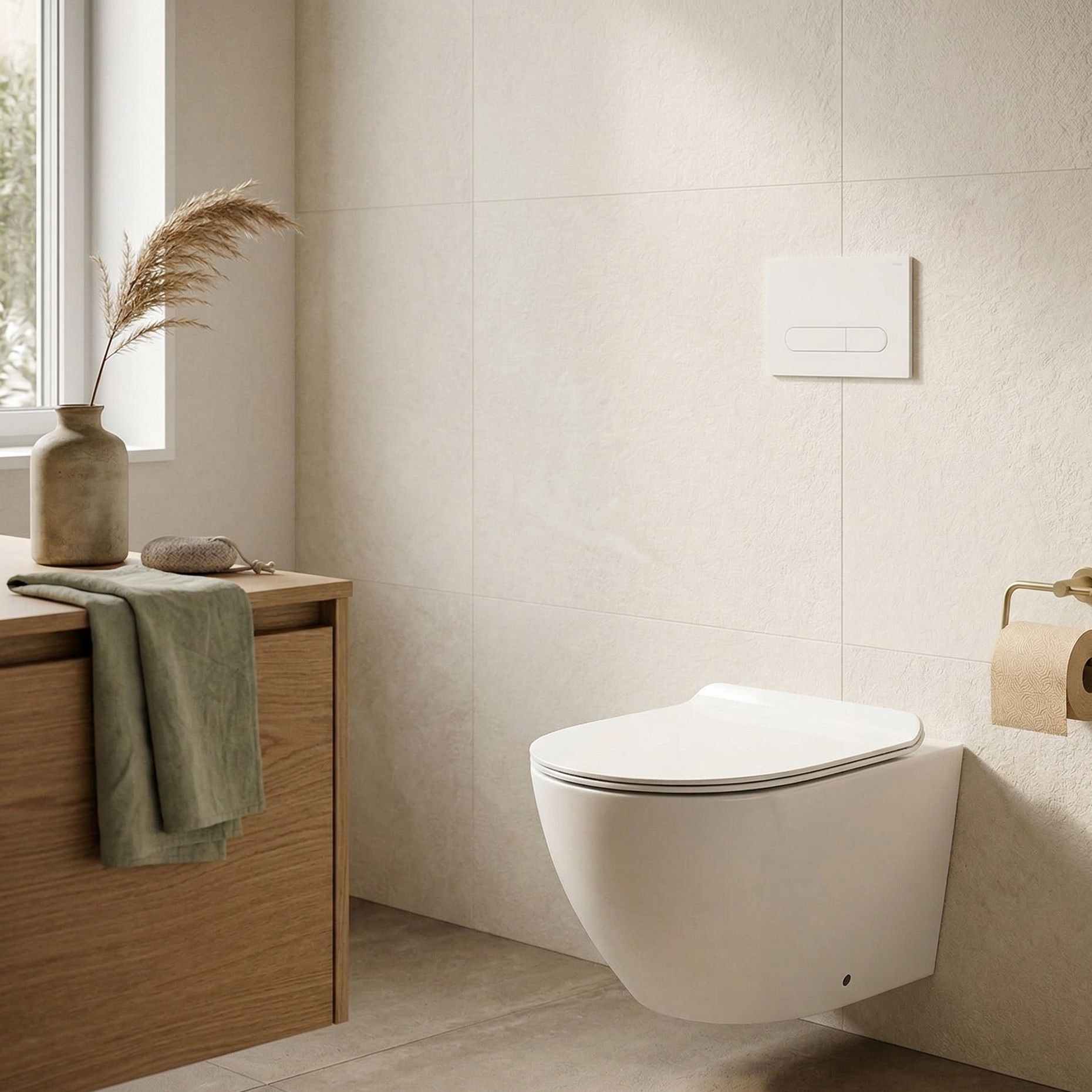Wand-WC SOFI SLIM &ndash; randlos, mit Softclose-Slim-Sitz