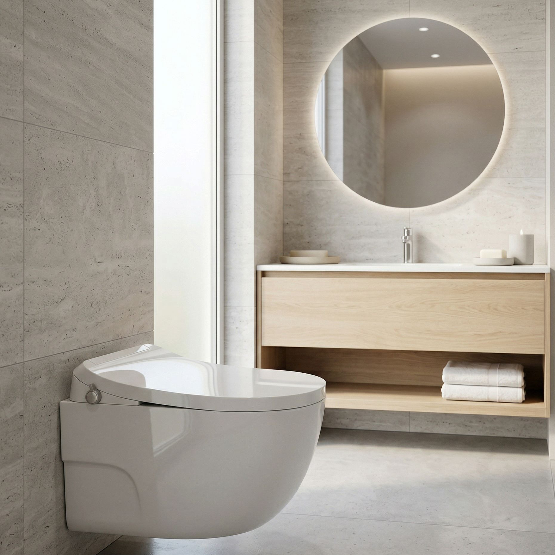 Wandhängendes Dusch-WC Dola mit SMART-Sitz