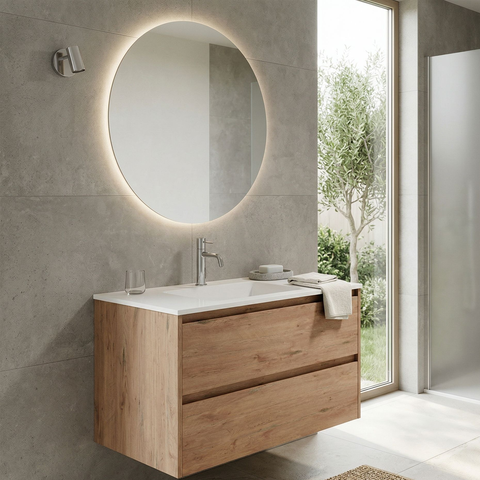 Möbelwaschtisch Tulsa 800, 80 cm – schlichtes Design in hochwertiger Ausführung