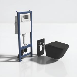 Isolierende, schalldämpfende Unterlage für Toilettenschüsseln - Schwarz - LAV-E-003A - Zusatzbild