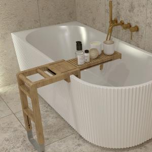 Bambus-Badewannenablage – elegantes Wannenbrett für Zuhause - Zusatzbild