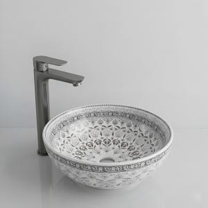 Aufsatzwaschbecken ROSA KOLOR – rundes Design mit feinem Rand - Zusatzbild