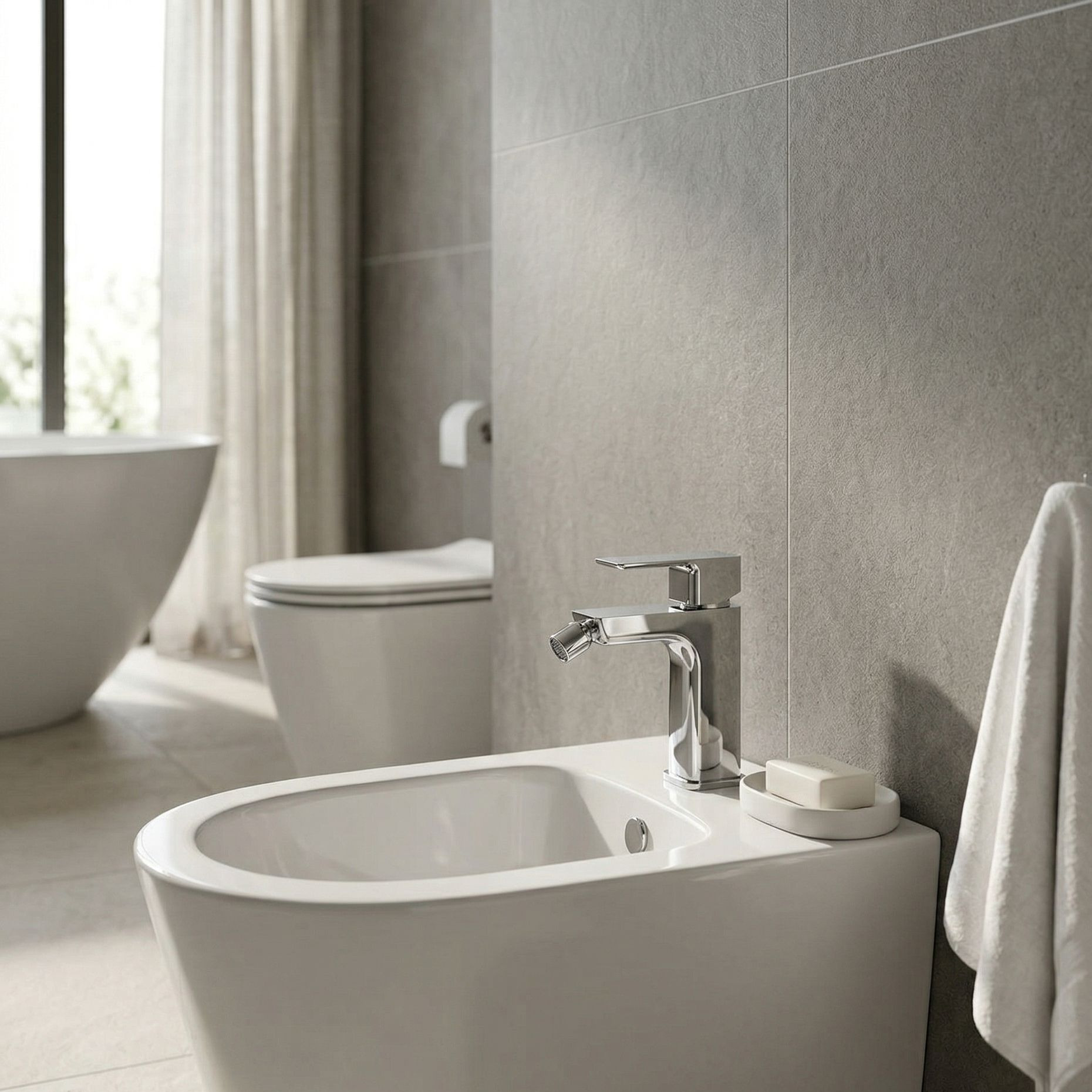 Bidetarmatur Aquila Chrom – elegantes, minimalistisches Design für moderne Bäder