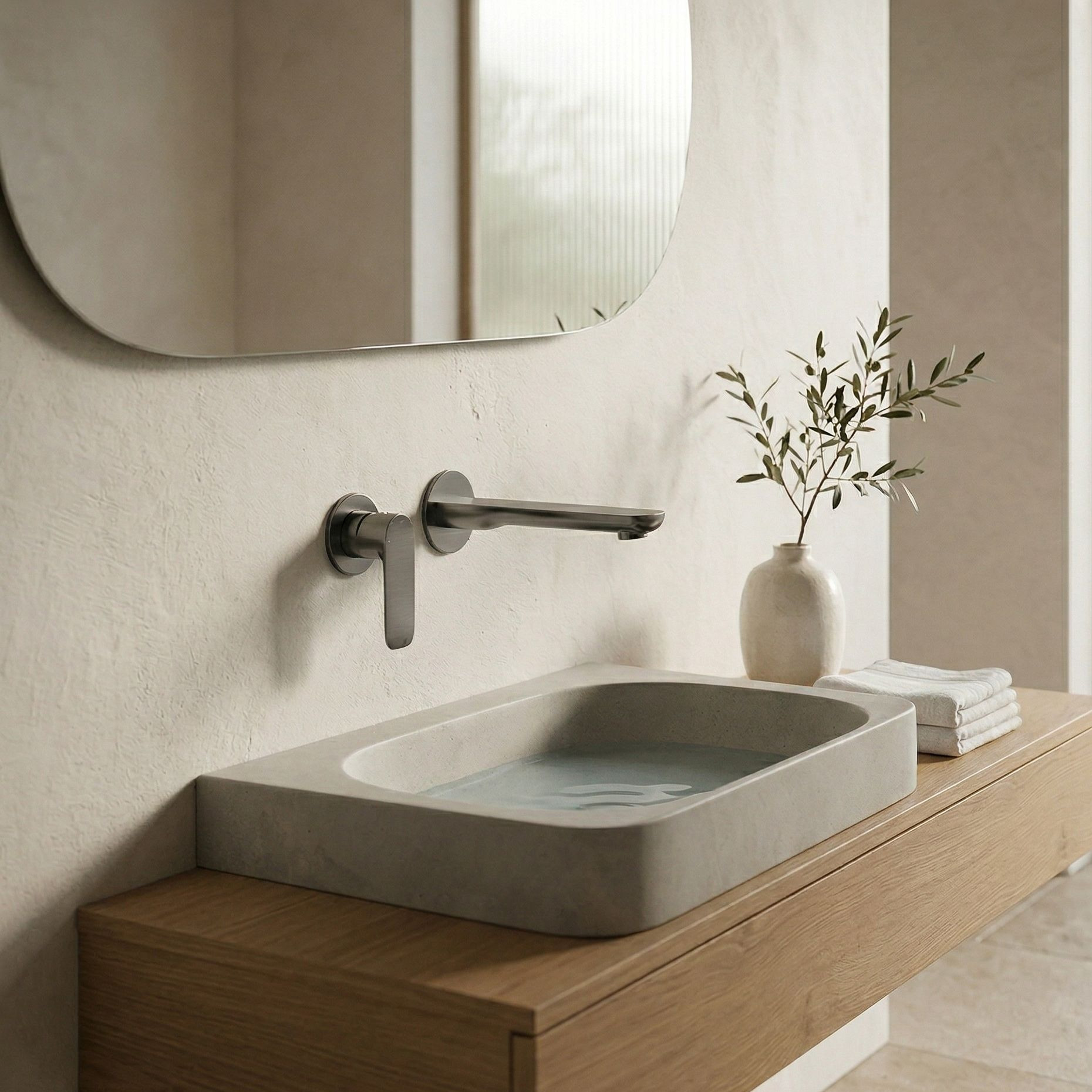 Spark Unterputz‑Waschtischarmatur in Gunmetal
