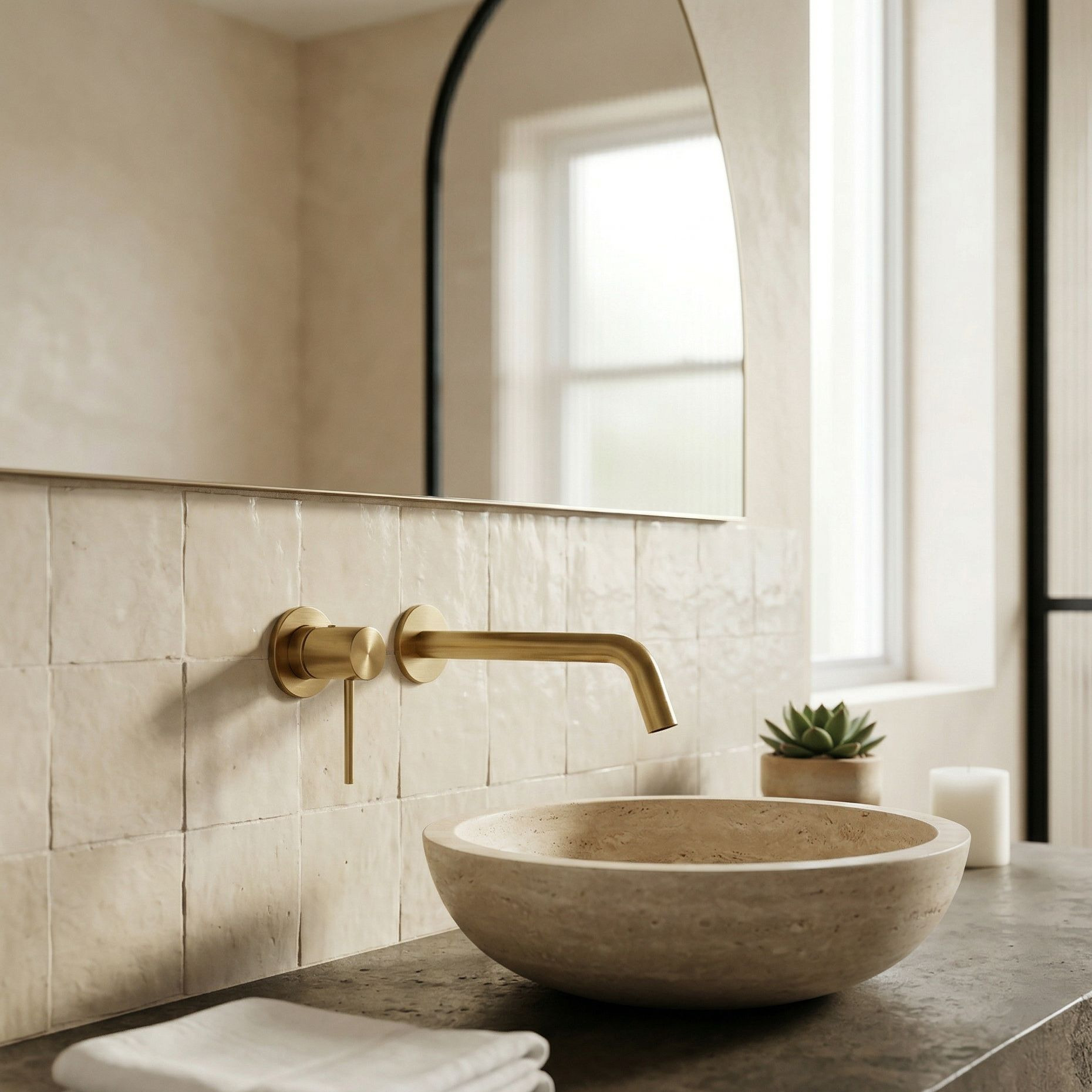 Unterputz-Waschtischarmatur Orion Brushed Gold