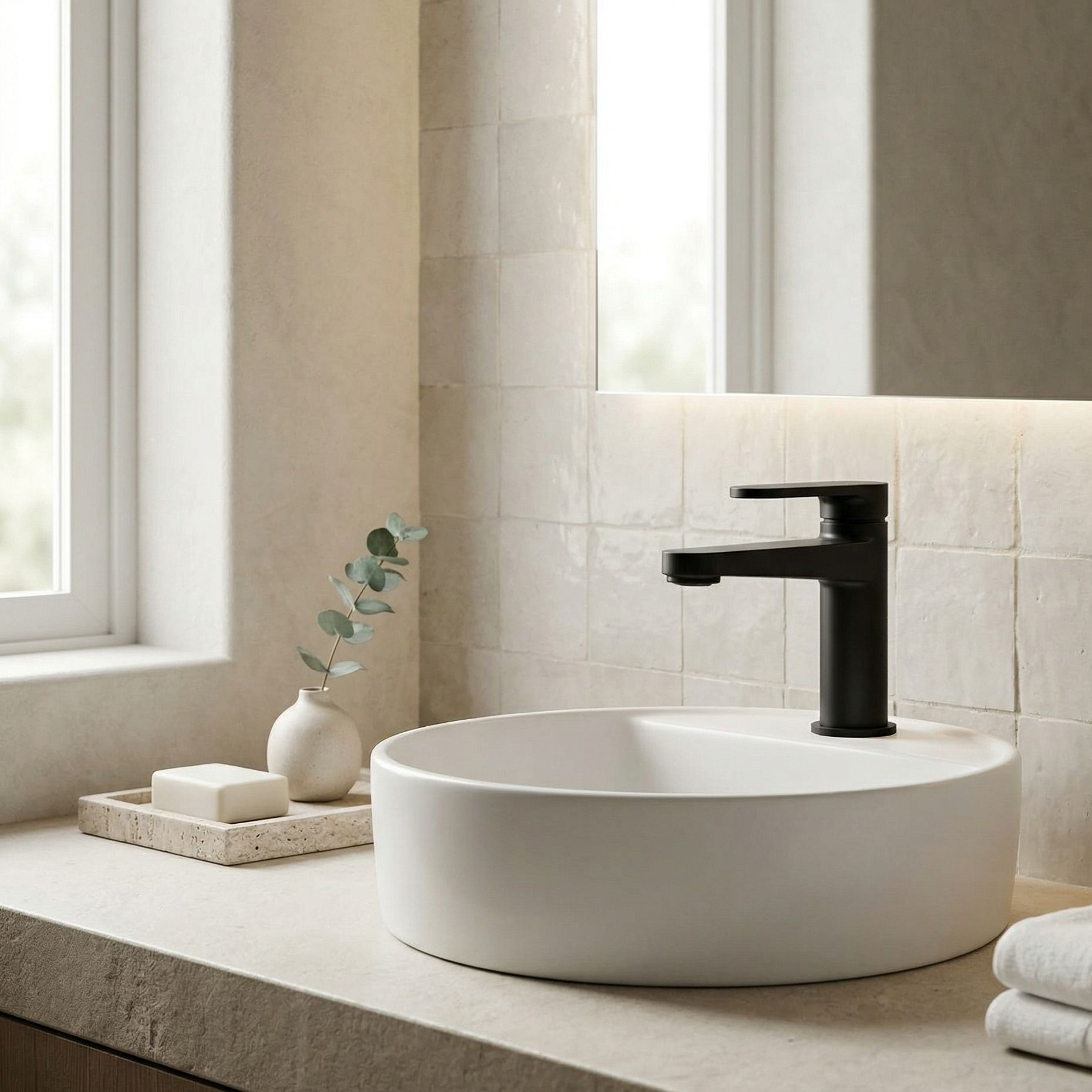 Waschtischarmatur Cetus Mattschwarz – eleganter Design-Akzent mit Wasserspar-Perlator