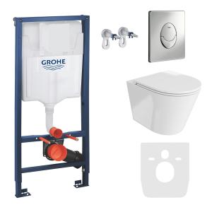 ALL IN ONE: GROHE 4w1 Vorwandelement Solido Start Unterputz-WC-Garnitur + Wand-WC-Becken - Hauptbild