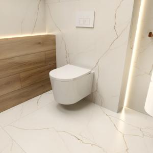 KOMPLETT-PAKET: Geberit Duofix Basic Vorwandelement + Lavawandschrank Versoni White Edgeless Tornado-Bündigsystem + Bedienplatte Delta 25 für Doppelspülung - Zusatzbild