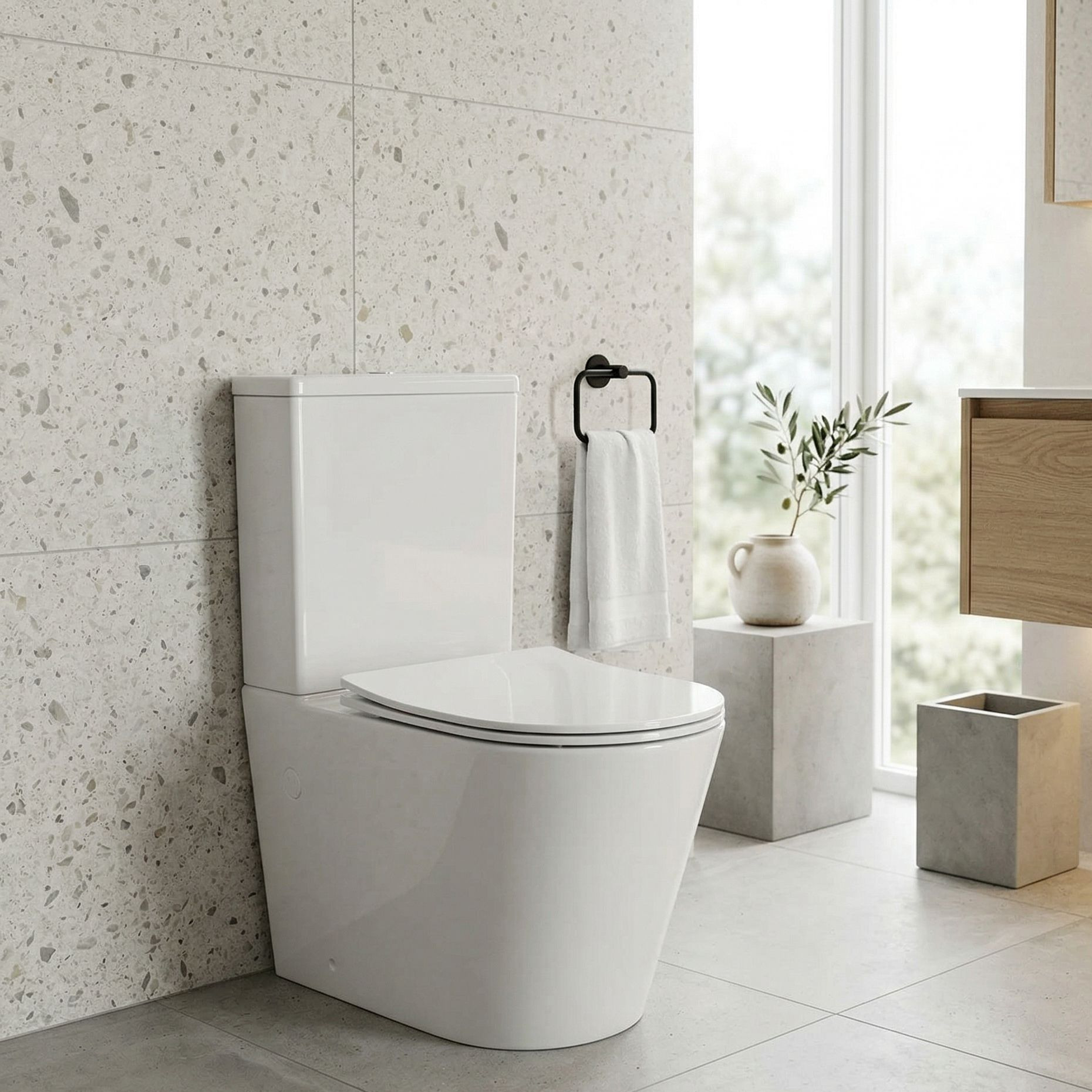 Kompakt-WC NEPTUN randlos mit Softclose-Sitz