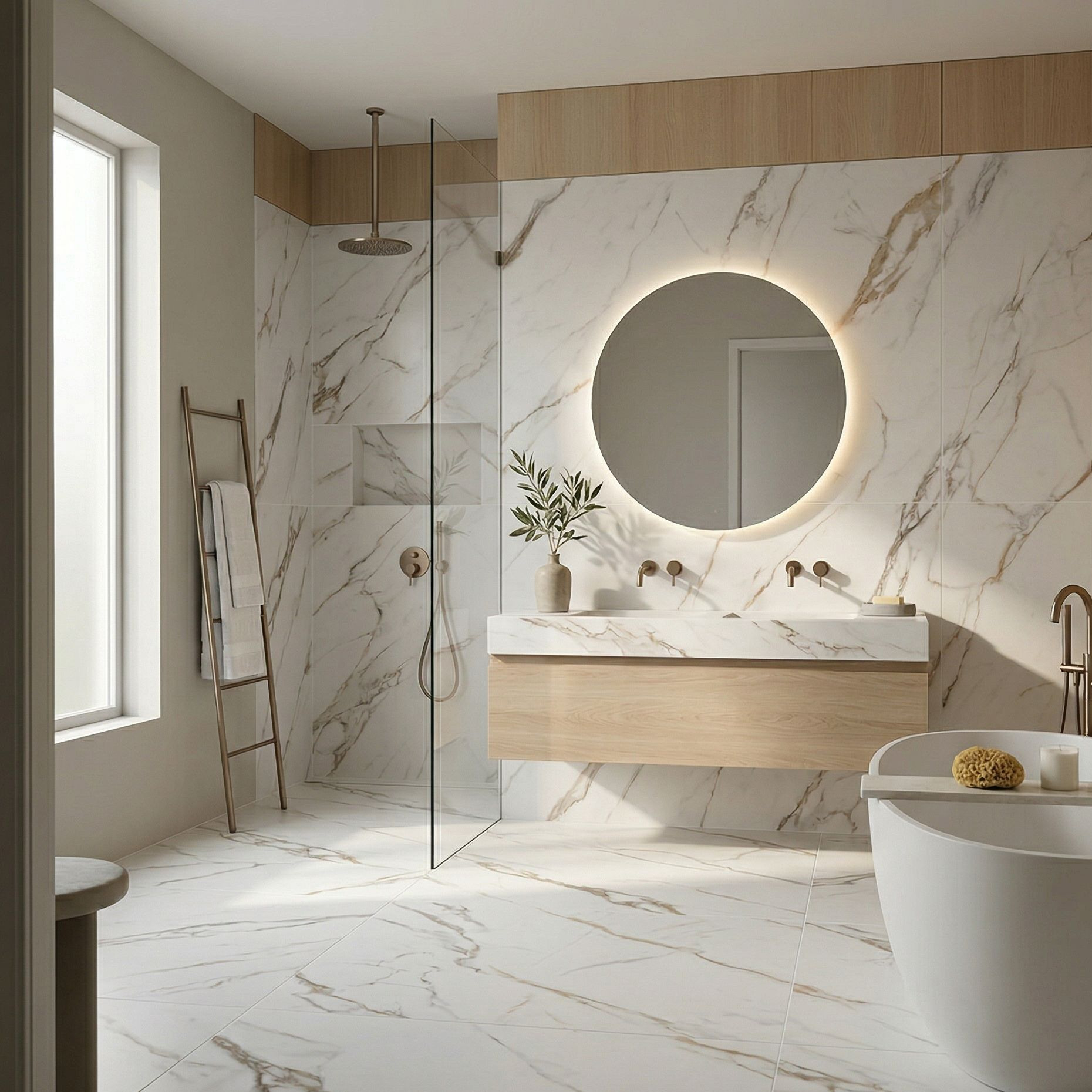 Glasierte Feinsteinzeugfliese Kebo Gold, poliert, 120 x 120 cm, 1. Wahl