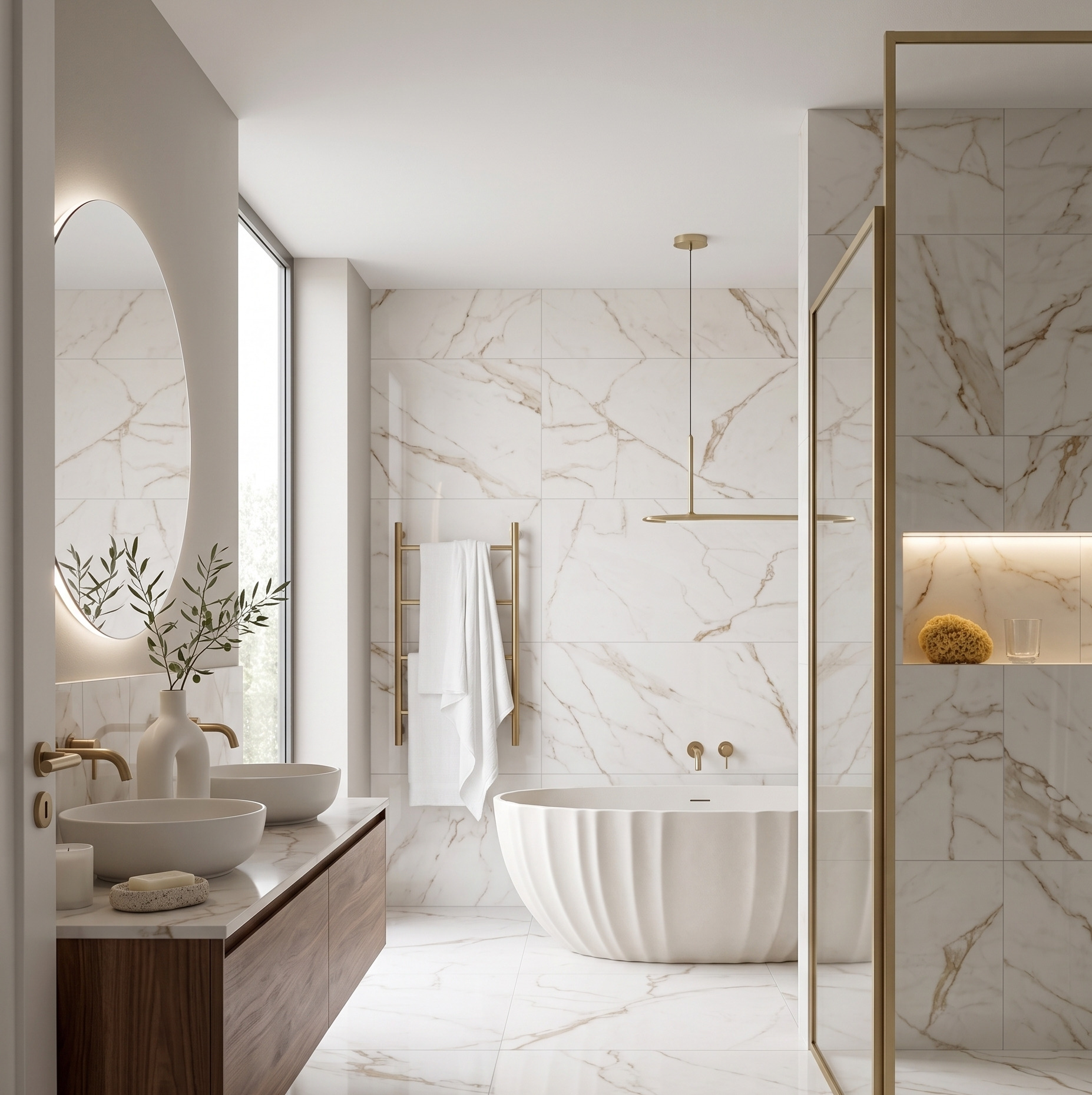 Glasiertes Feinsteinzeug Pristine Gold poliert 60x120 – 1. Sorte