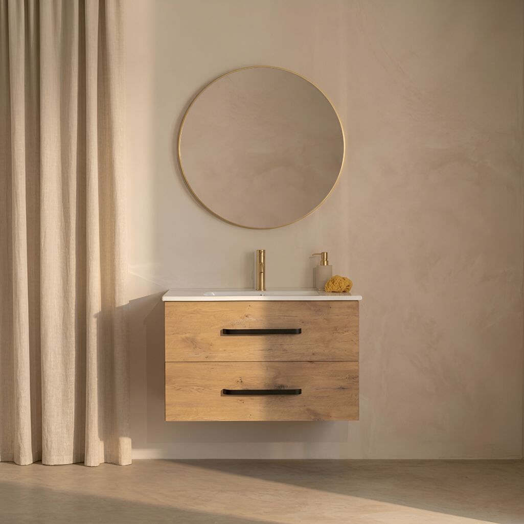 Montana Bad-Hängeschrank 800, Walnussdekor, Soft-Close