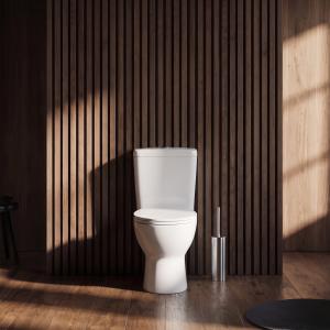 Kompakt-WC ZETA RIM – randlos, weiß glänzend, mit Softclose-Sitz - Zusatzbild