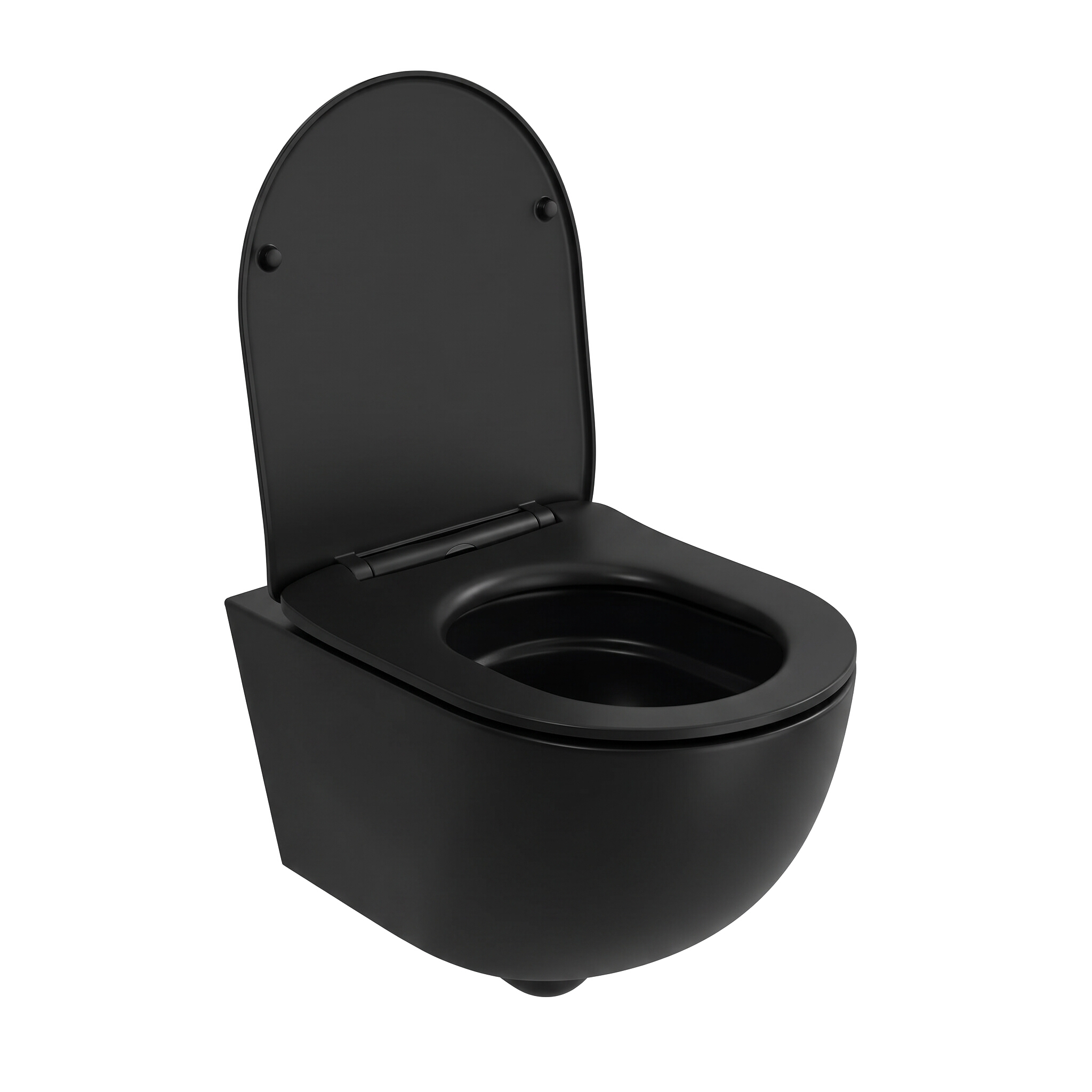 Wandhängendes WC Brava Black 2.0 in Schwarz matt