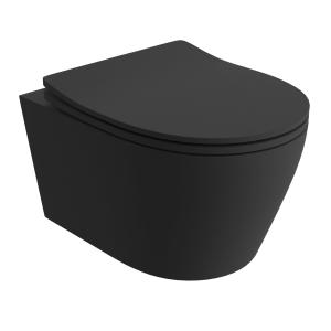 Wand-WC spülrandlos Praia Black 2.0 Schwarz Matt - Hauptbild