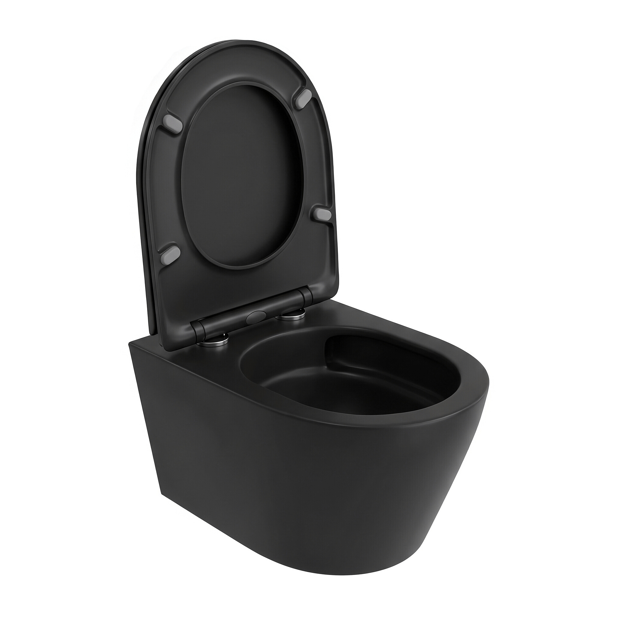 Wandhängendes WC Praia Black 2.0 aus schwarzer Keramik