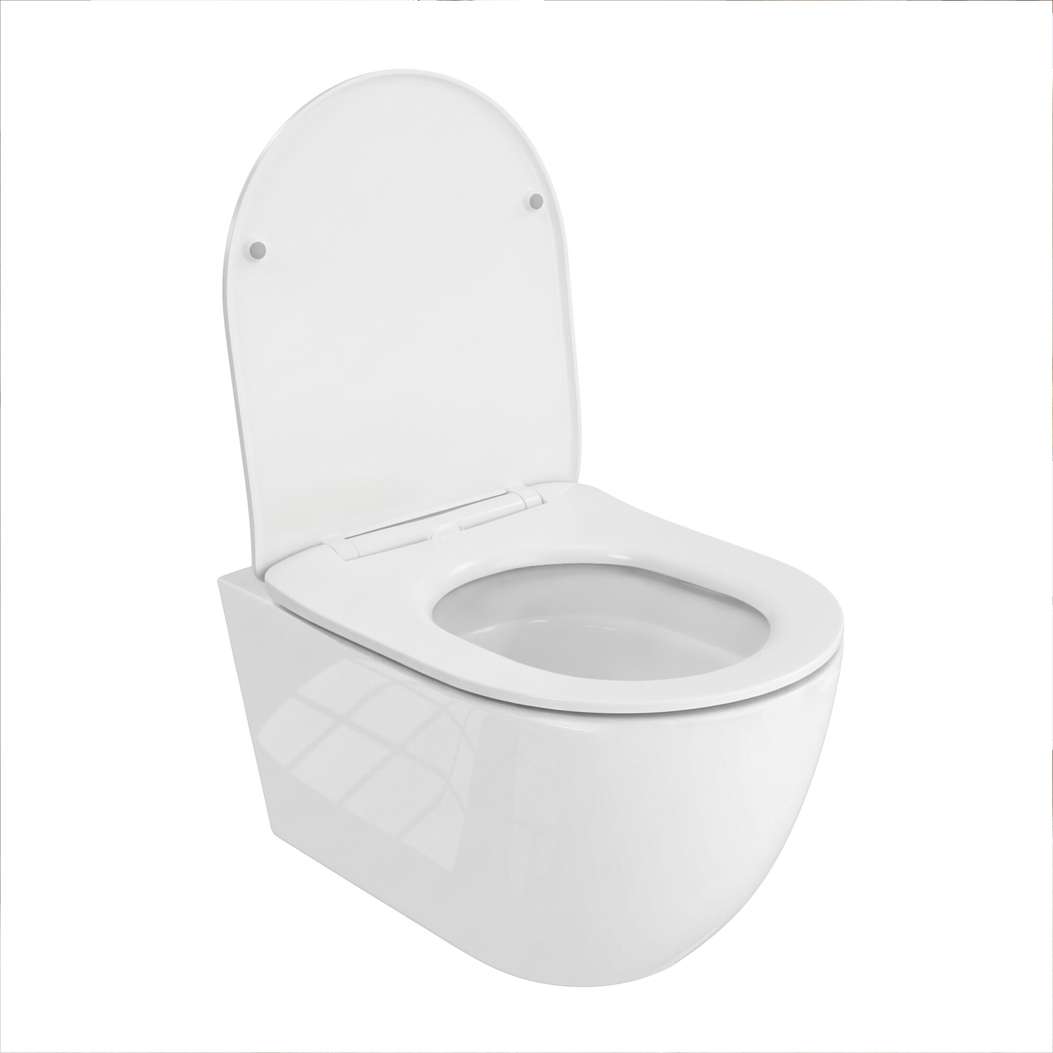 Wand-WC Sinto Grande 3.0 mit weißem Slim-Sitz aus Duroplast