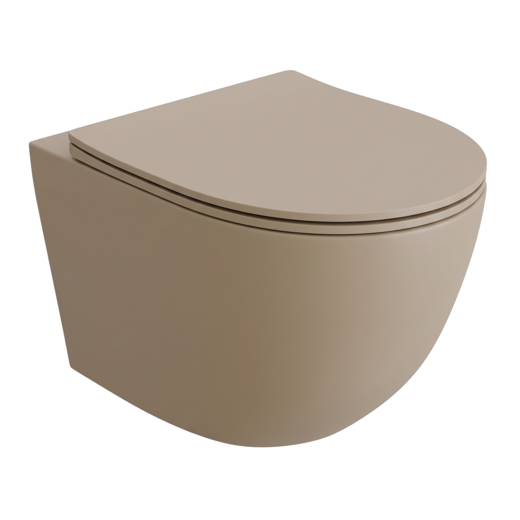 Wand-WC Sinto Light Khaki 3.0 im Farbton Kaschmir mit WC-Sitz