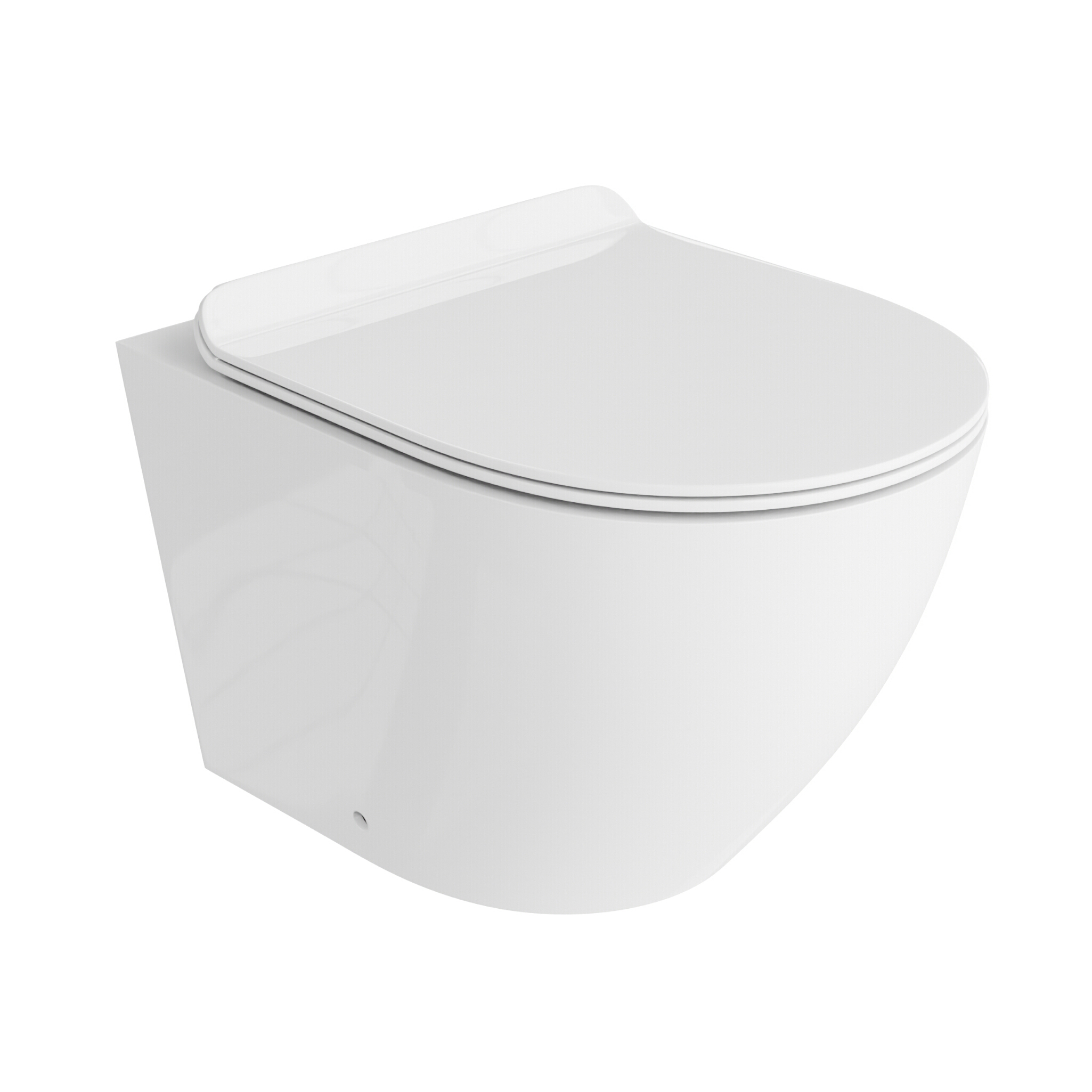 Wand-WC Sofi Slim 3.0 in Weiß glänzend mit weißem Slim-WC-Sitz