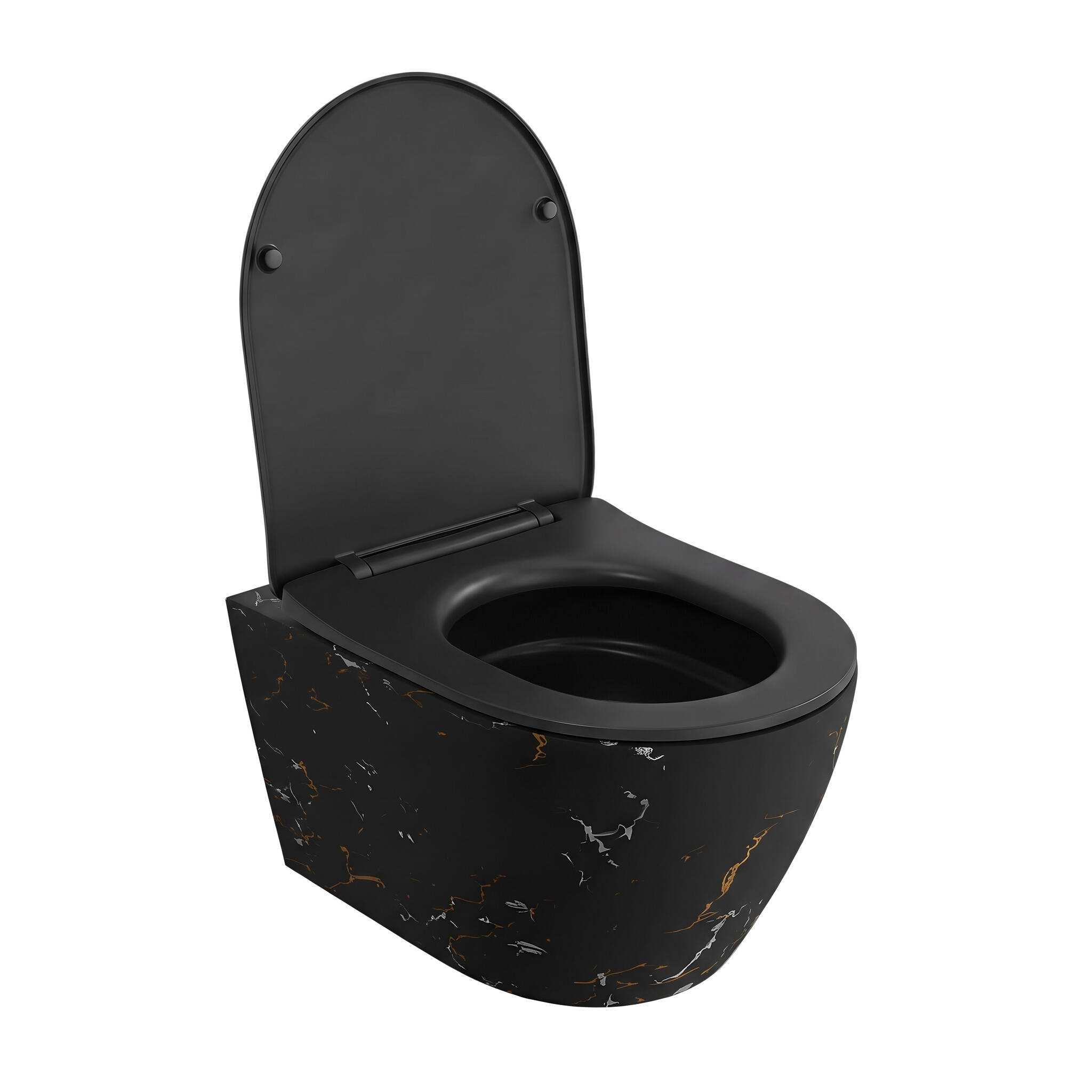 Wand-WC Sofi Slim Fire 3.0 mit schwarzem Slim-Sitz aus Duroplast
