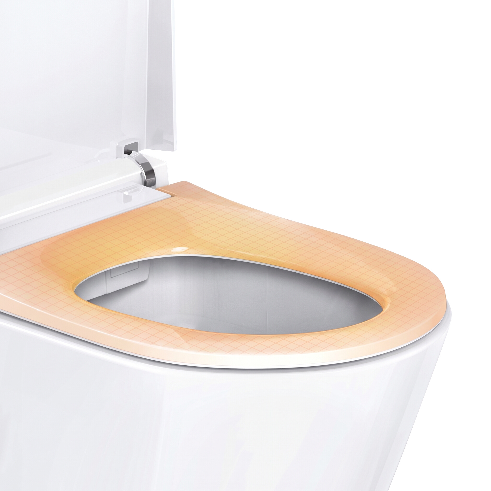 Spülrandloses Hänge-WC Lumina Full Option in Weiß glänzend