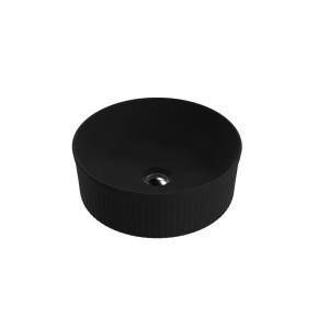 Waschschale Isla Black Matt mit Lamellenstruktur - Hauptbild