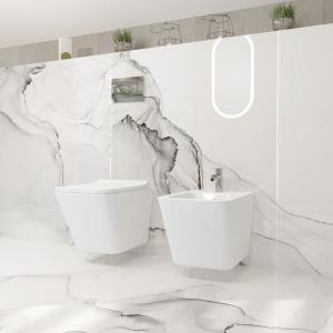 Wandbidet LAGO – elegantes, rechteckiges Design mit antibakterieller Oberfläche und 15 Jahren Garantie - Zusatzbild