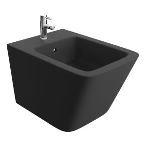 Wandhängendes Bidet Lago Black – matt schwarz, rechteckige Form - Hauptbild