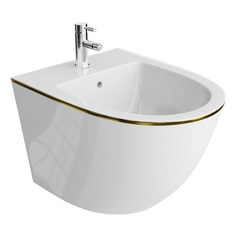 Wand-Bidet SOFI Gold Line mit goldener Akzentlinie
