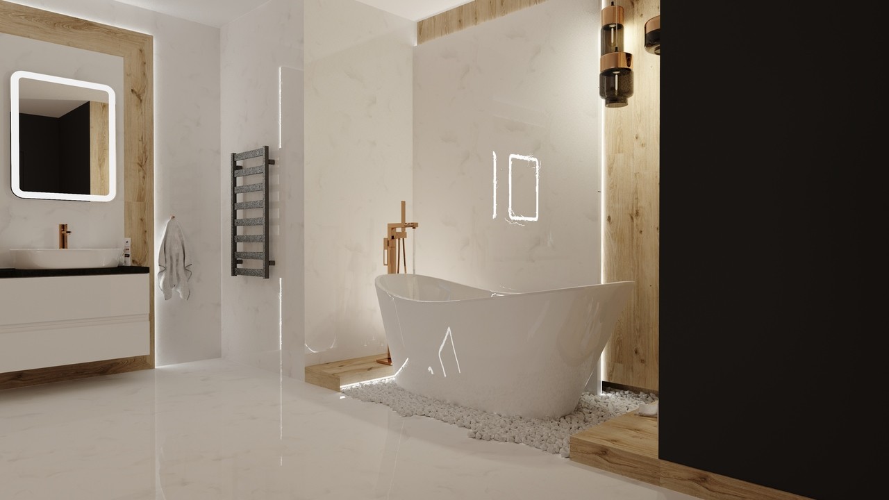 Freistehende Badewanne BELLAGIO 1700 – ovale, asymmetrische Eleganz