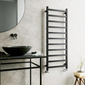 Design-Badheizkörper Lungo Black 1320 (matt schwarz) - Zusatzbild