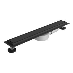 Linearer Duschablauf PLATE BLACK 600 – schwarz, 62 mm Einbauhöhe, 35 l/min, DN 40 - Hauptbild