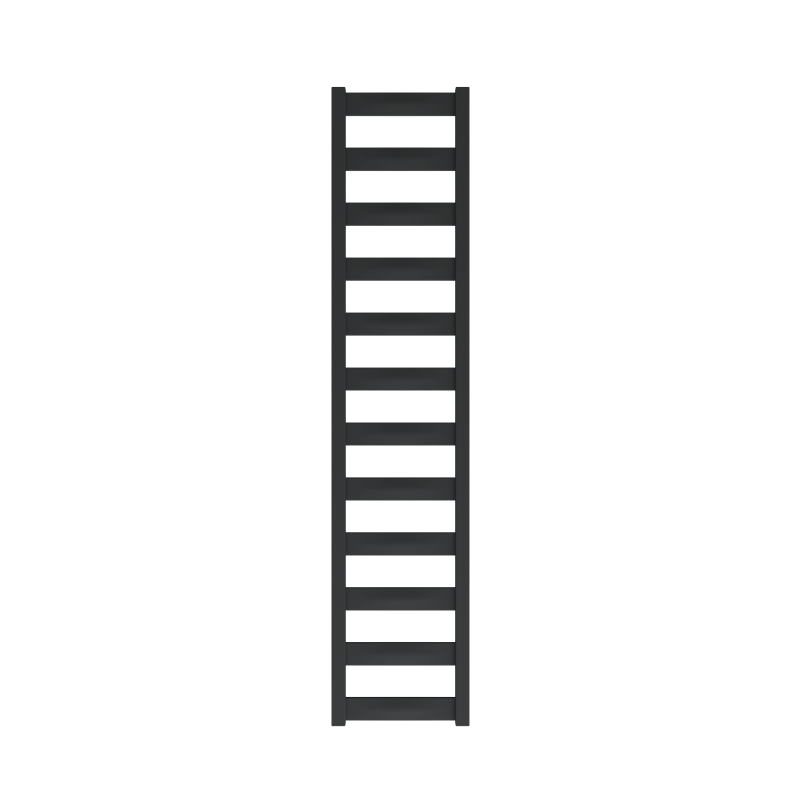 Badheizkörper Hermes Black 1390 – Mattschwarz, 1390 x 300 mm