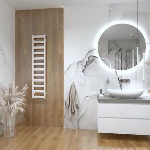 Badheizkörper Hermes White 1390 – 1390 × 300 mm, Weiß, Stahl, Heizpatrone optional - Zusatzbild