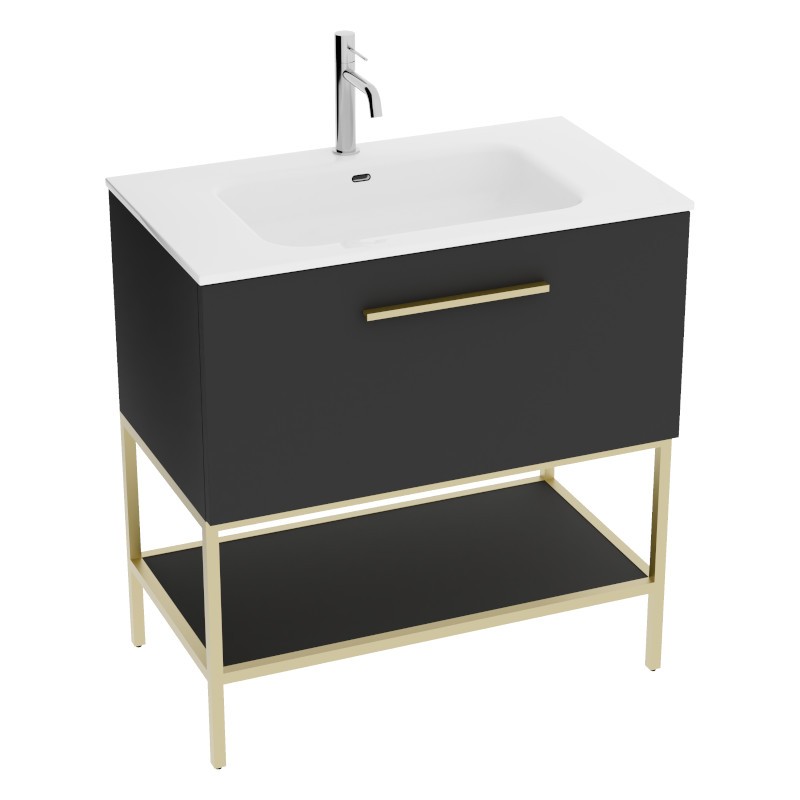 Freistehender Waschtischunterschrank Boston 800 mit Waschbecken