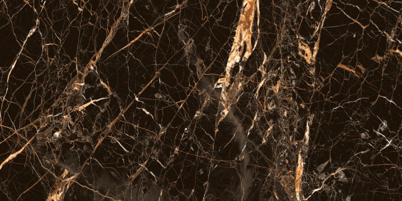 Glasiertes Feinsteinzeug HG Golden Black glänzend 60x120 – 1. Sorte