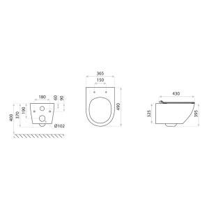Wand-WC Sofi Slim White Mat 3.0 – mattweiß - Zusatzbild